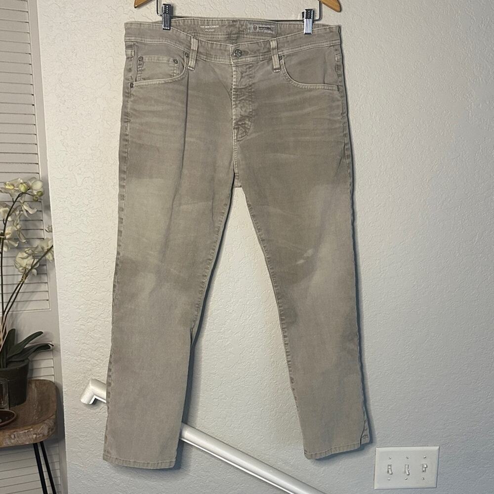 Ag Adriano Goldschmied Men's Corduroy Pants in Light Taupe